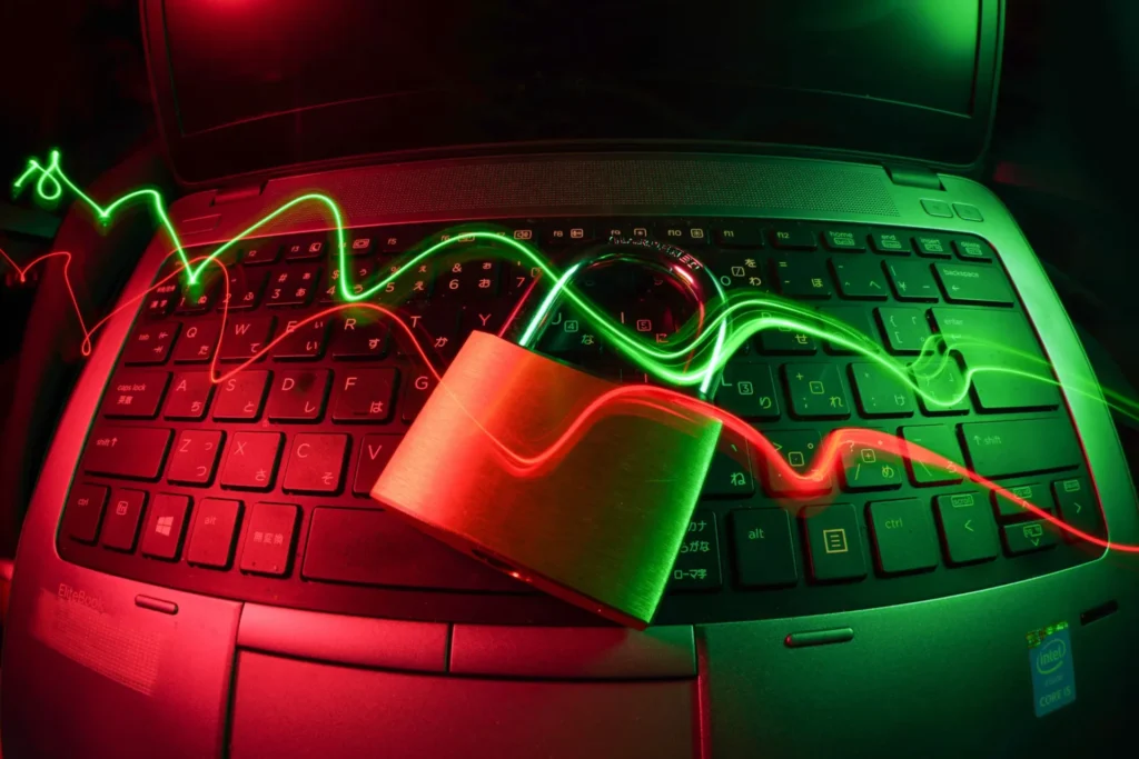 The Importance of Data Security in Today’s Digital Landscape lock on laptop