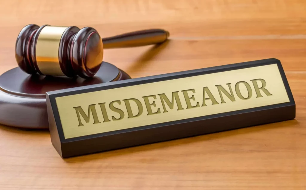 Felony vs. Misdemeanor: What's the Difference? word misdemeanor written on slate