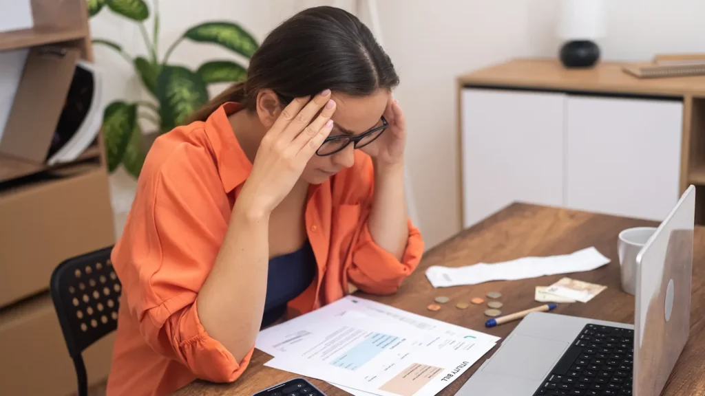a stressed women