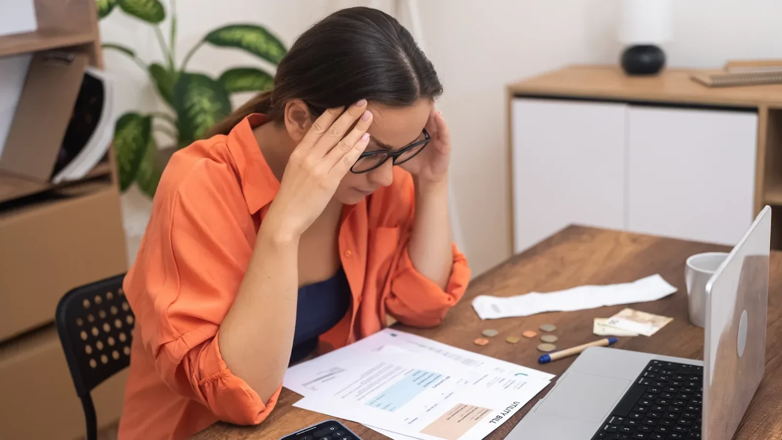 a stressed women