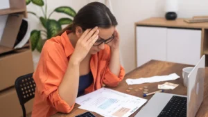 a stressed women