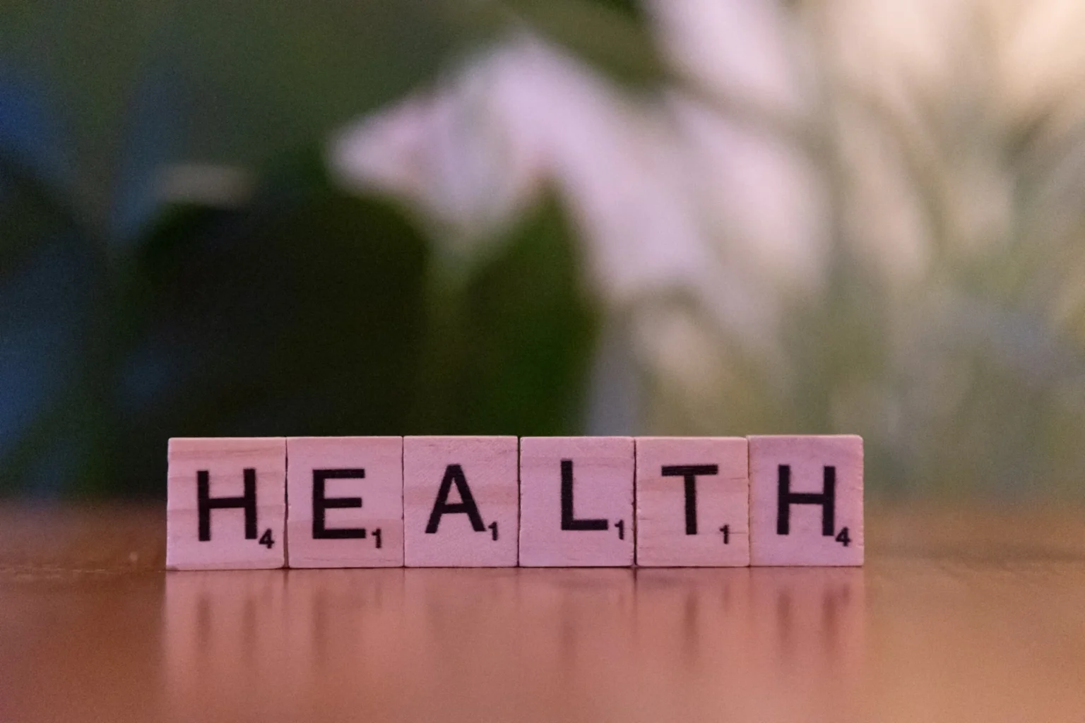 wooden block spelling the word health