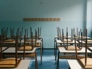 A classroom.
