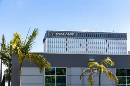Families Outraged by Boeing 737 Max Crash Settlement  Boeing´s logo on a building.
