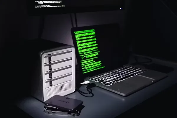 Security Blind Spots Most Companies Overlook a grey laptop on desk