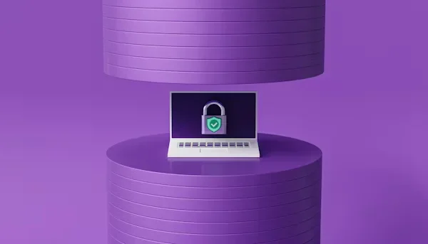 What is a Firewall? Key Concepts for Enhancing Your Online Security a laptop on top of purple shelf