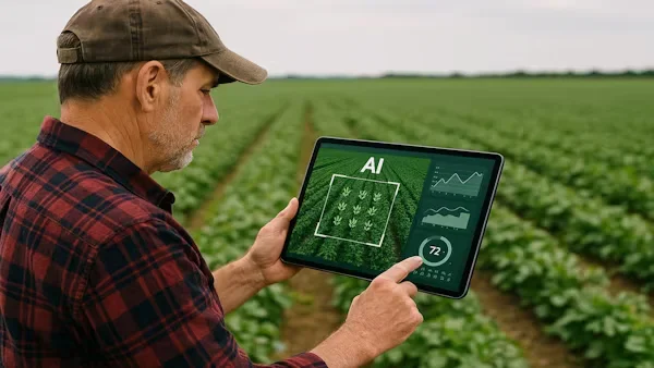 How is Technology Optimizing Agricultural Supply Chains? Man holding tablet in his hands