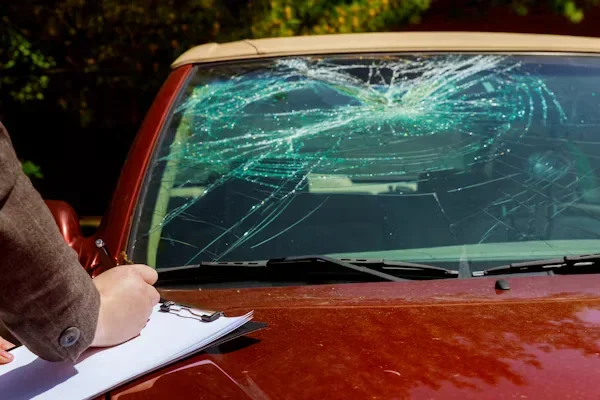 Top Mistakes to Avoid After a Truck Accident a person writing on a paper standing a side of a car