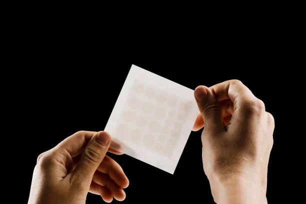 Say Bye to Mosquito Bite Itches With Hydrocolloid Patches person holding pimple patches
