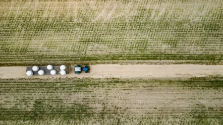 a truck in farm
