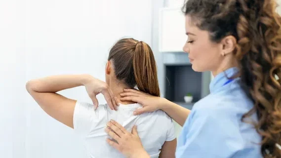 Doctor doing physiotherapy