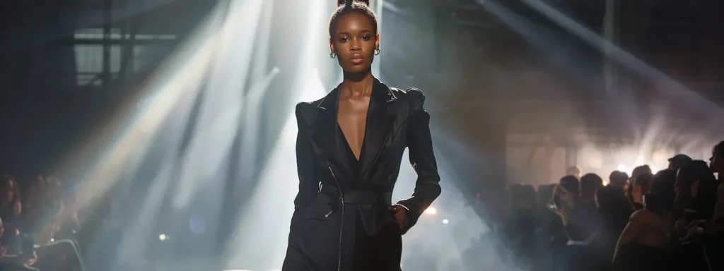 Elevate Your Wardrobe: The Allure of Chic Jumpsuits woman wearing black standing in lights 1