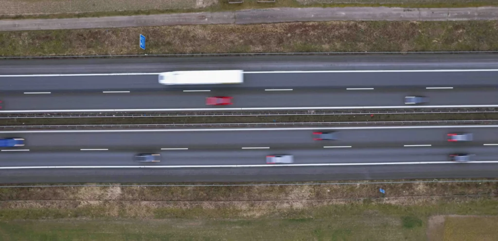 Top view of a road.