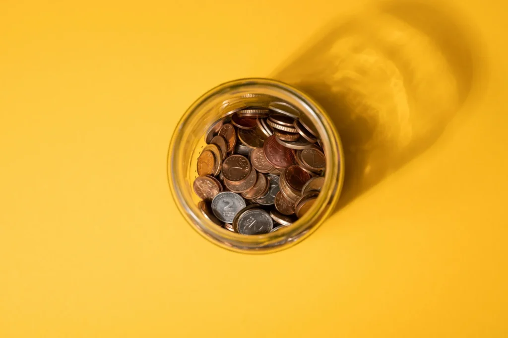 A jar of coins.