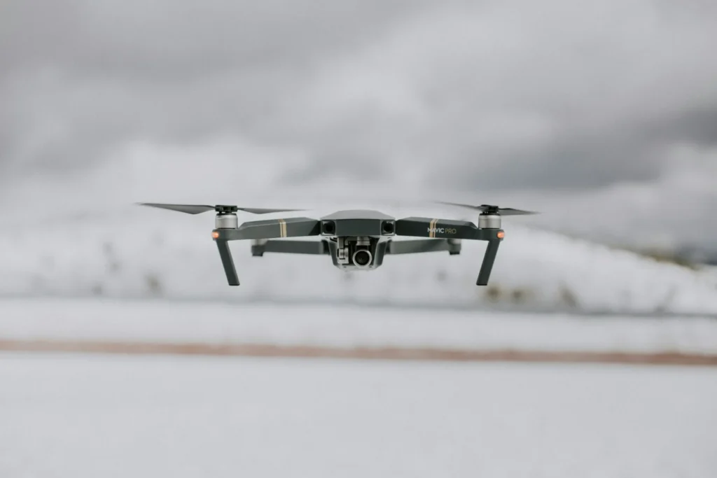 A Drone in the sky.