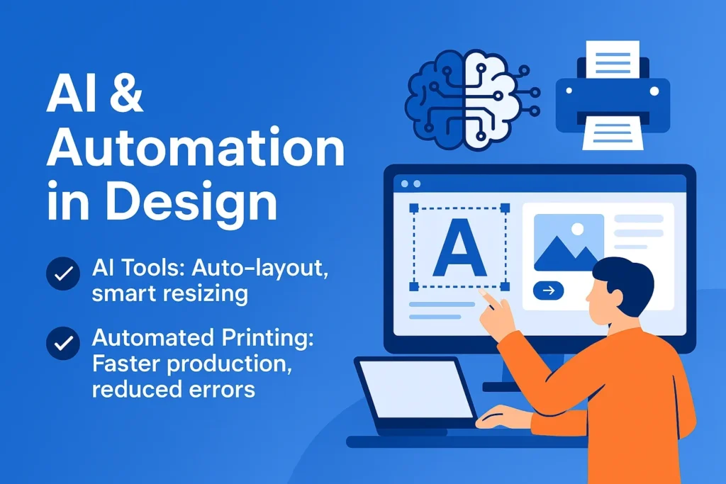 Beyond the Ink: How Emerging Technologies are Shaping Custom T-Shirt Printing Illustration of AI & Automation in Design