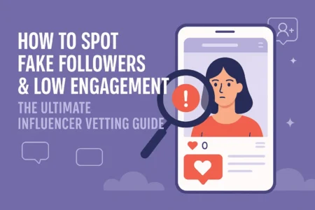 Illustration of how to spot fake followers