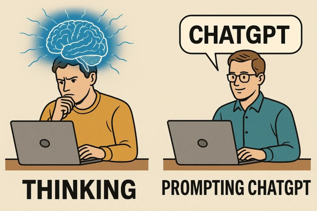 MIT 2025 Study: ChatGPT Users Show Record-Low Brain Activity | What It Means for Your Brain Thinking vs prompting