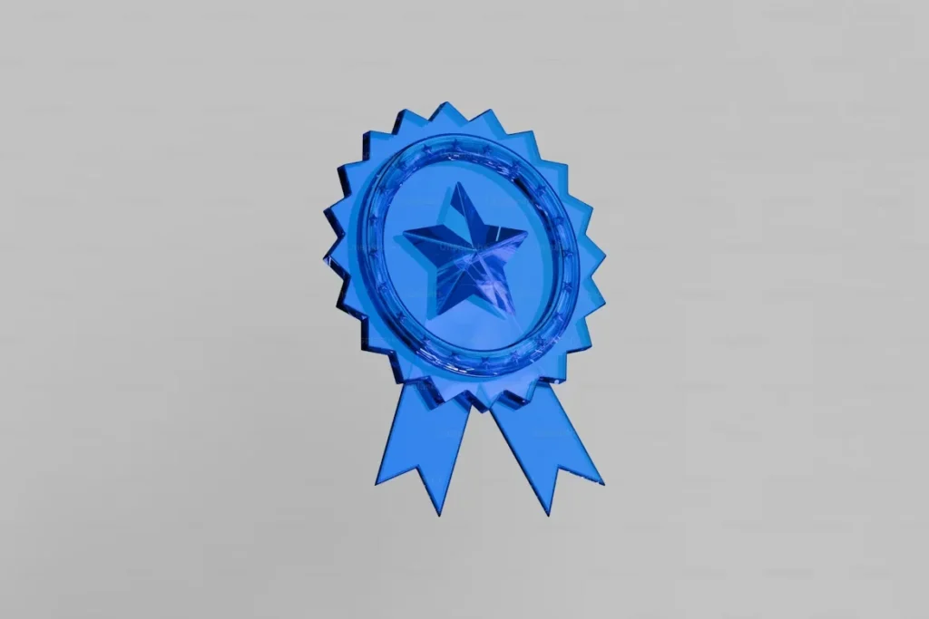 Top Documents That Require a New York Apostille a blue award ribbon with a star on it