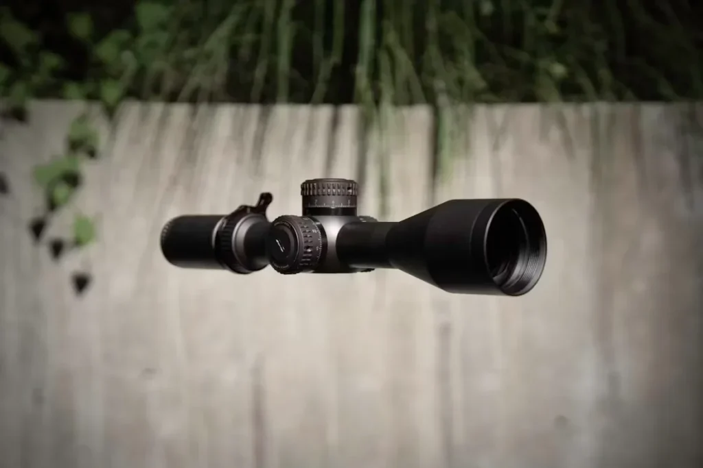 a close up shot of riffle scope