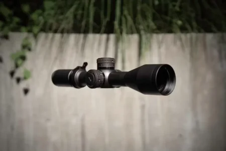 a close up shot of riffle scope