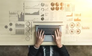 a man using laptop