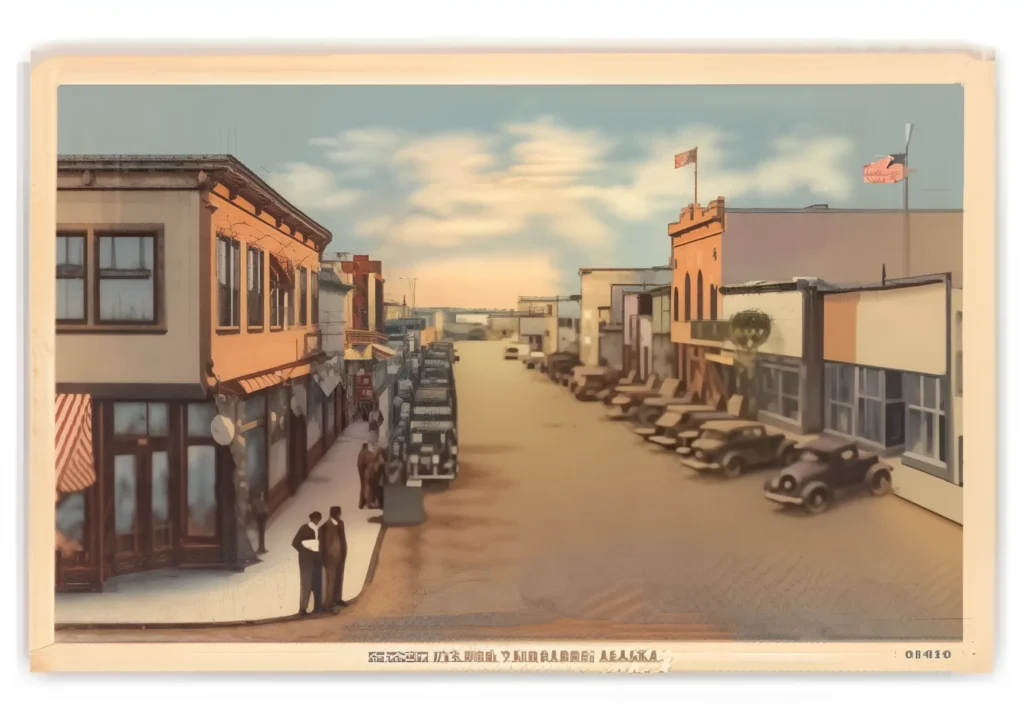 Throwback to 1940: When Fairbanks Stepped Into the Future With Asphalt unblurimageai old photo