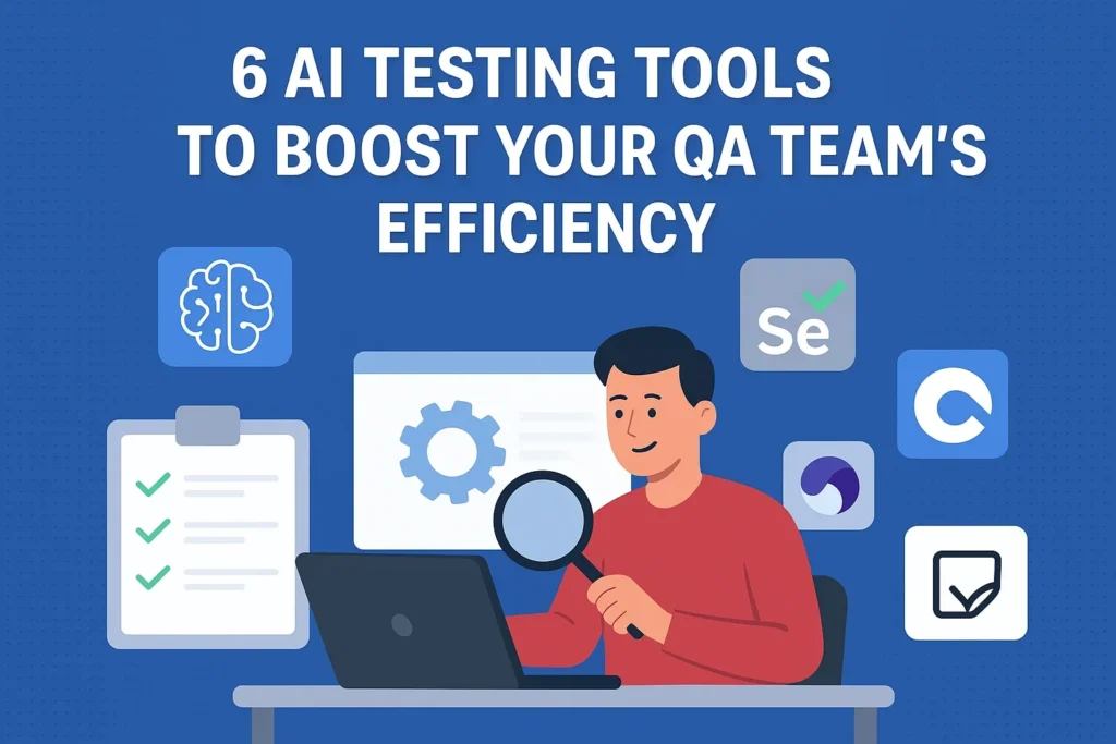 AI testing tools QA illustration