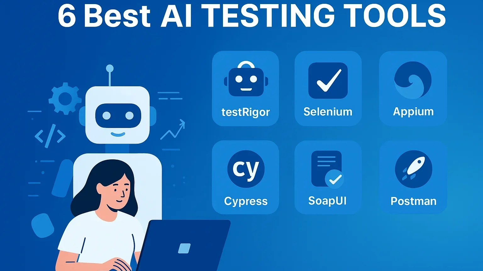 6 AI Testing Tools to Boost Your QA Team’s Efficiency AI testing tools comparison infographic