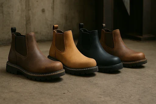 Non-Slip vs Slip-Resistant Shoes: Why the Difference Matters Colorful leather shoes on floor