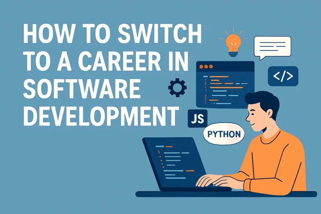 Illustration of career in software development