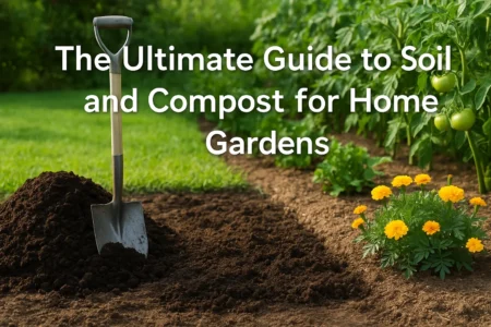 Illustration of soil and compost for home gardens