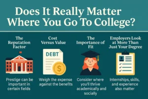 Does It Really Matter Where You Go To College Illustration of where you go to college