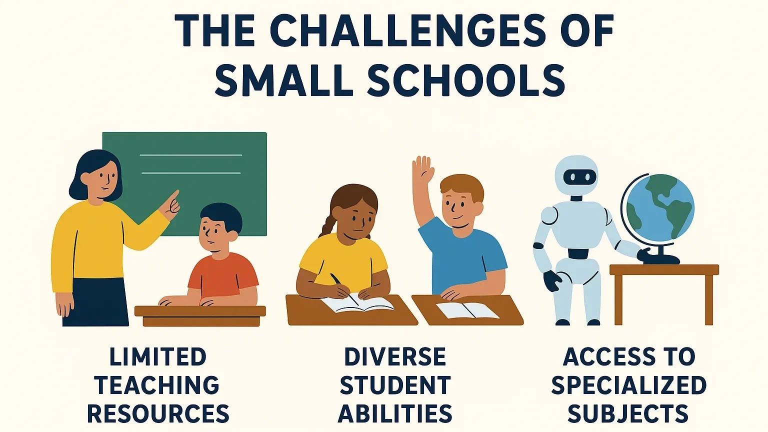 Infographic of small school challenges