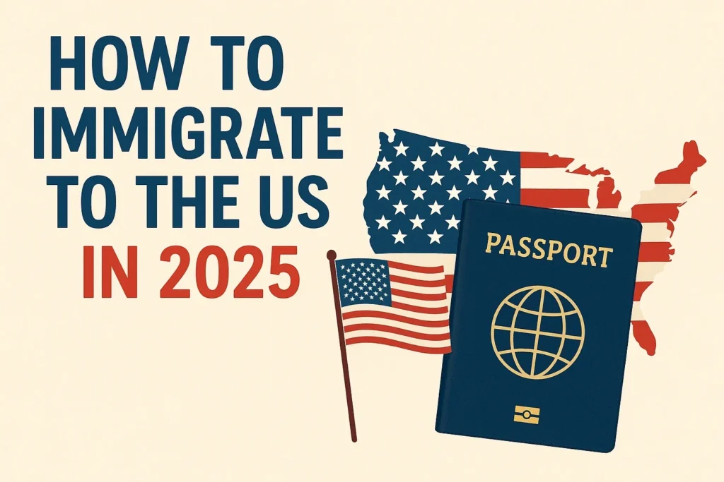 US immigration 2025 graphic with passport
