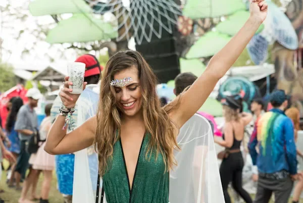a girl enjoying party