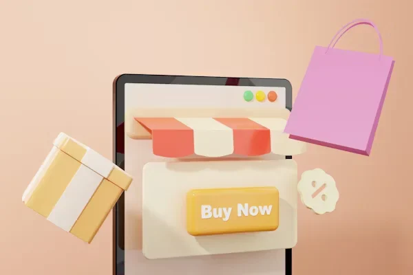 5 Web Design Secrets That Convert Visitors Into Customers a mobile with shopping bags