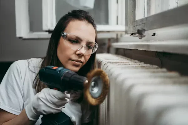 Radiator Placement Tips for Maximum Warmth a woman cleaning radiator