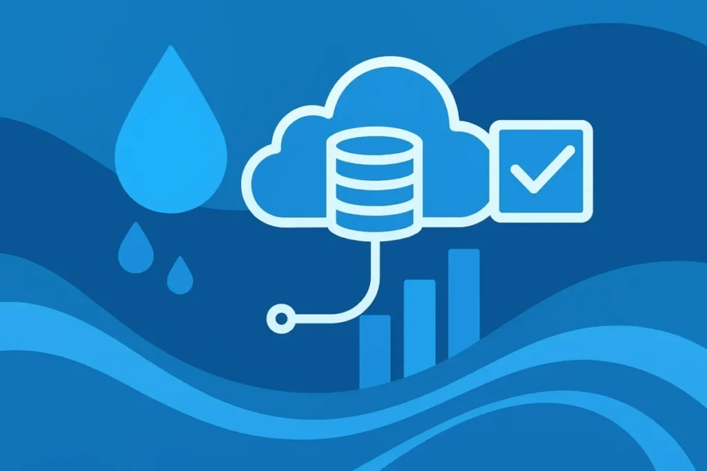 Abstract water technology theme illustration