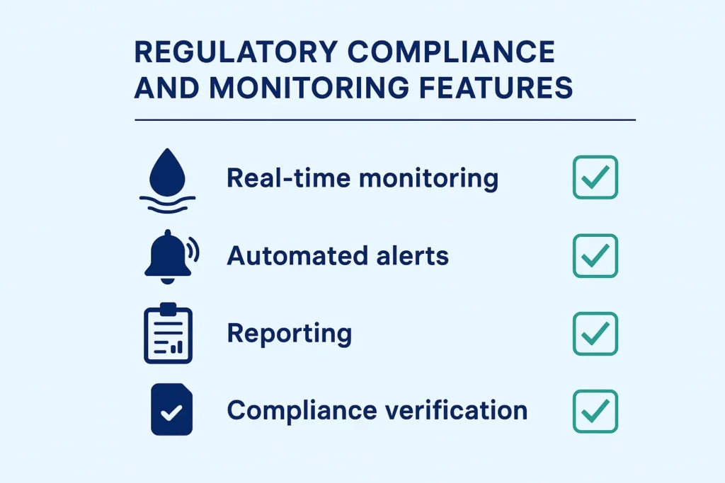 Compliance monitoring checklist with icons

