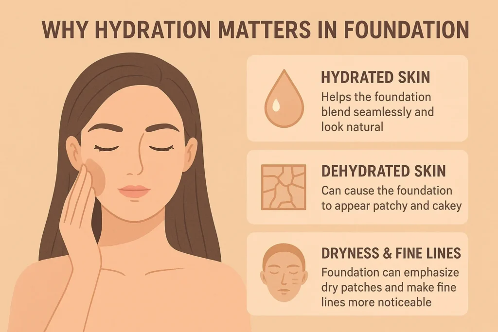 How Hydrating Foundations Keep Skin Smooth All Day Hydrated skin improves foundation application