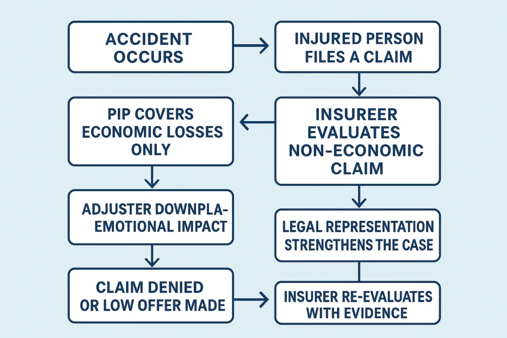 Key Non-Economic Damages You Can Pursue in Southfield Car Accident Cases Insurance claim evaluation process flowchart