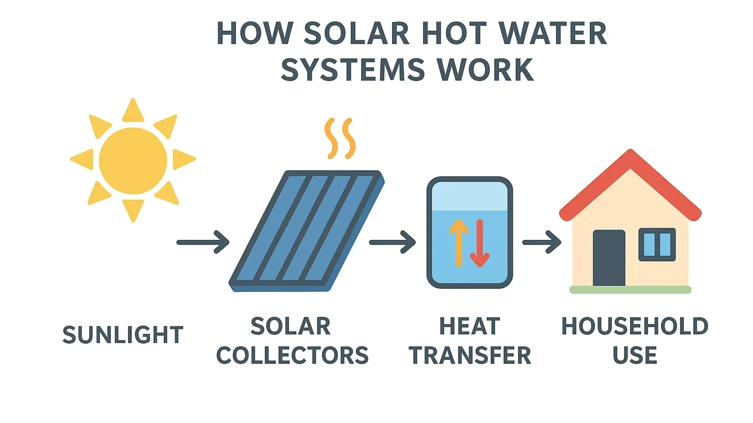 Solar hot water system process
