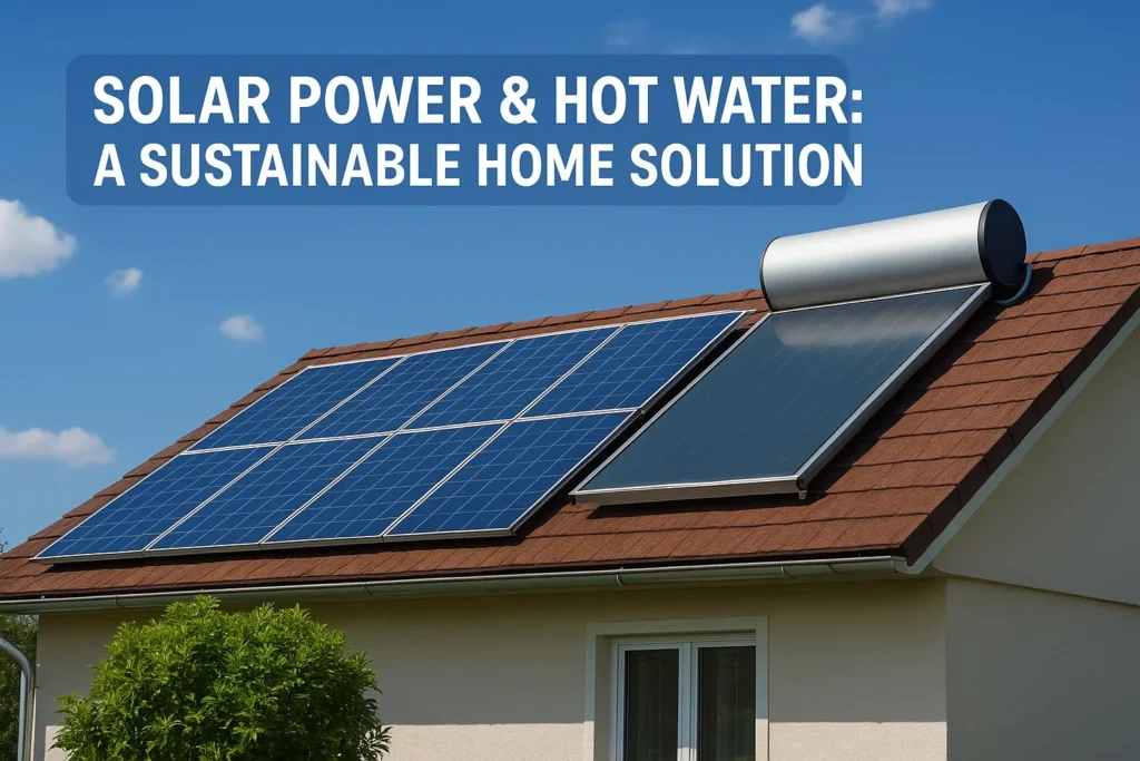 Solar panels with hot water