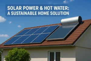Solar panels with hot water
