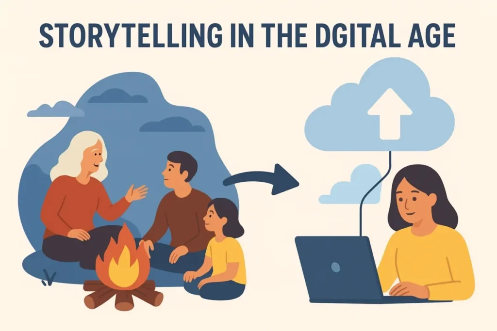 Storytelling shift from campfire to cloud