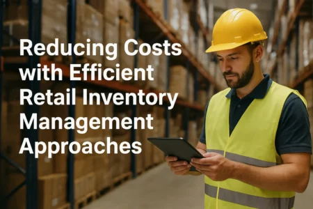 Warehouse worker managing inventory costs