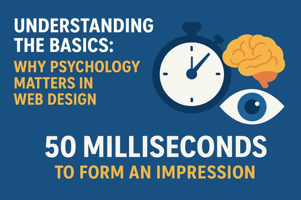 Web design psychology impression infographic