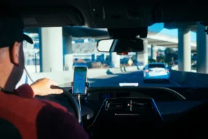 person driving car