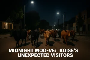 Late-Night Stampede: Dozens of Cows Wander Through Boise Streets Before Dawn boise cow